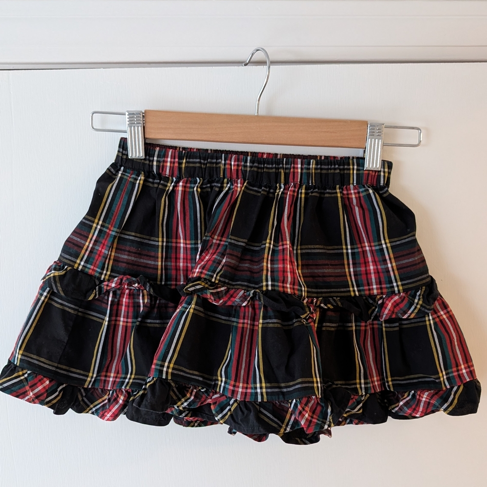 Crewcuts Plaid Skirt - Black, Red, Yellow